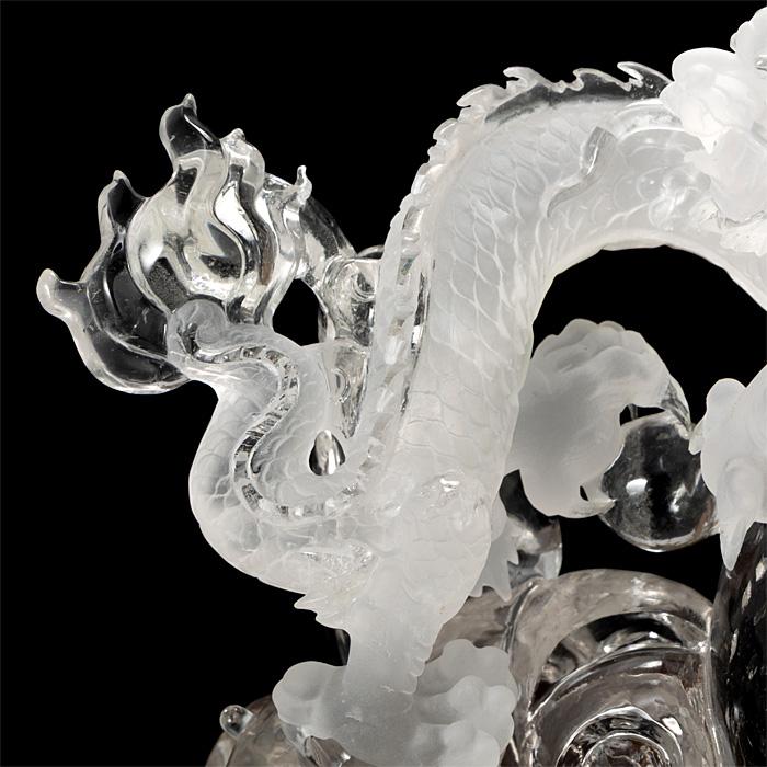 水晶 彫刻 昇り龍 ブラジル産 水晶 彫刻 龍 台付 （ブラジル産 水晶） No.92 : 宮忠 - 通販 - Yahoo