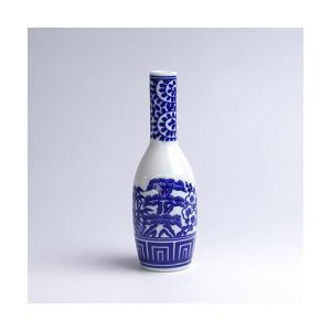 銅判神酒 神具 酒器 みき 徳利 絵入 銅板 青 5寸｜ise-miyachu