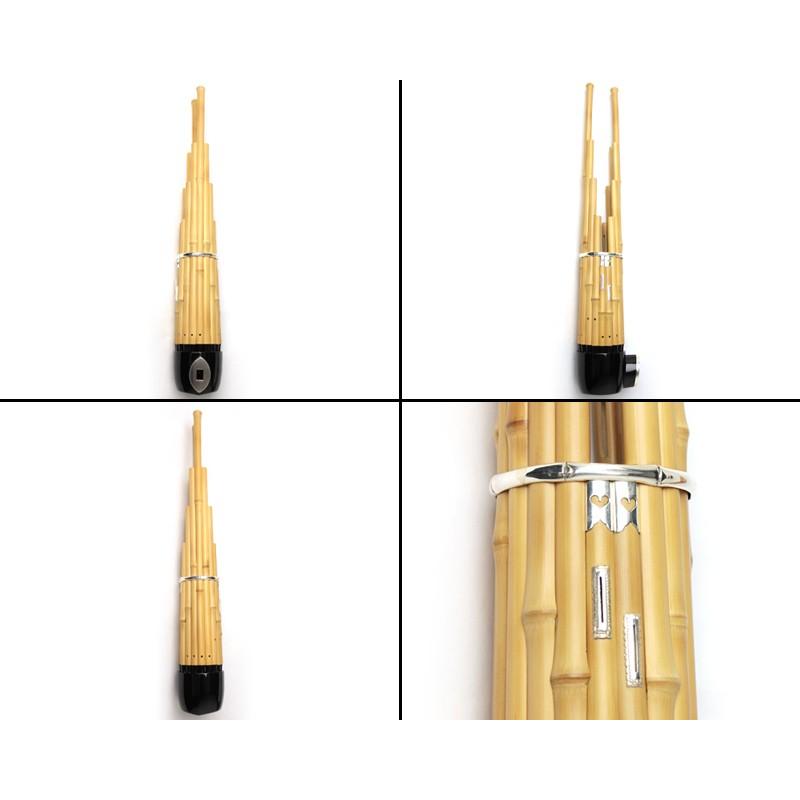 雅楽 鳳笙  白竹 乱節 本管（希少） 和楽器大決算SALE!!】鳳笙 乱節管