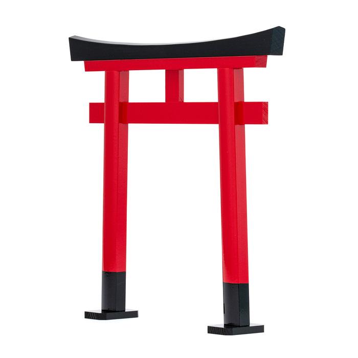 鳥居 木製朱塗 玉垣無8寸_1