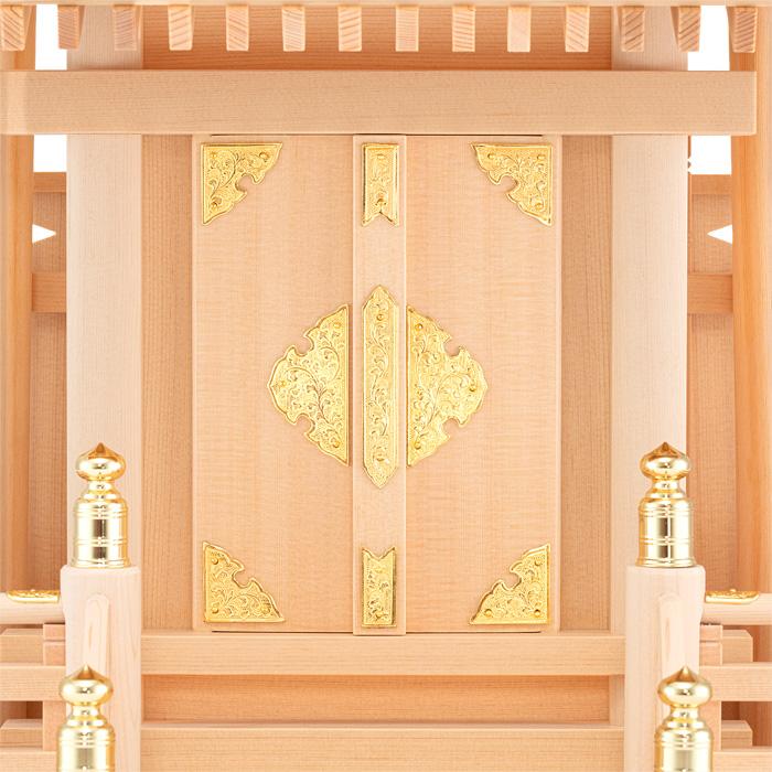 神棚 板葺一社宮 A型 小 袖付（I-29）の画像