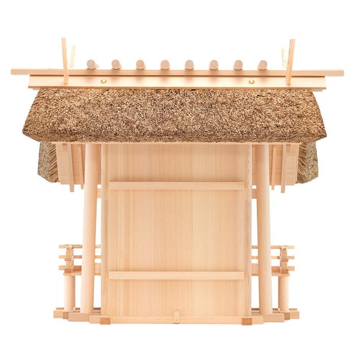 茅葺神棚 伊勢神宮 茅葺一社宮 国民神殿 楽天市場】【 伊勢 宮忠 】【 神棚 茅葺三社宮 屋根違 大〈K-4