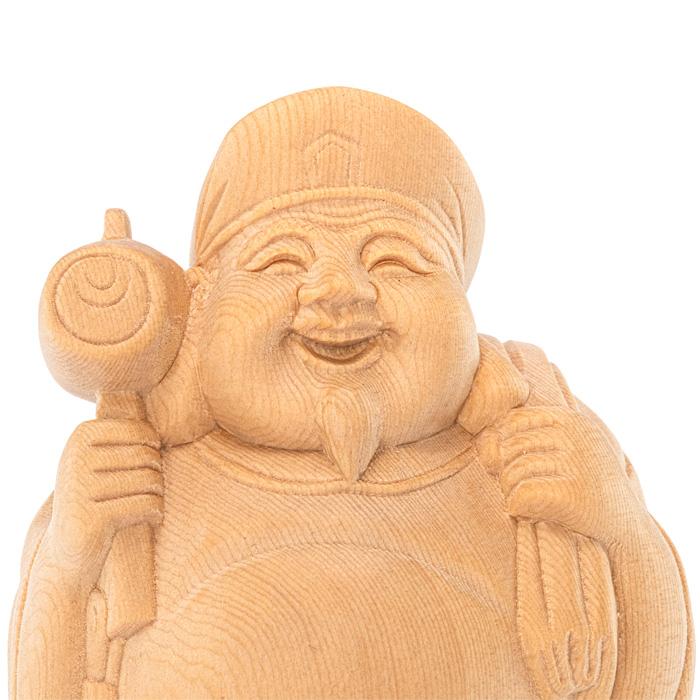 木彫 えびす様・大黒様 二福神 台付 No.5_6