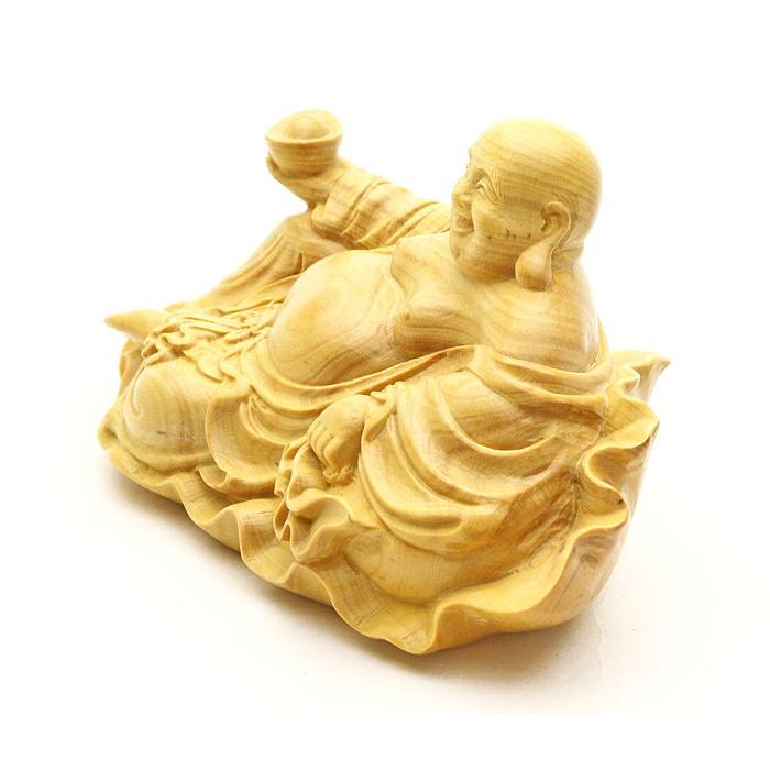 木彫り彫刻 七福神 置物 招福円満布袋 No.3 : 宮忠 - 通販 - Yahoo