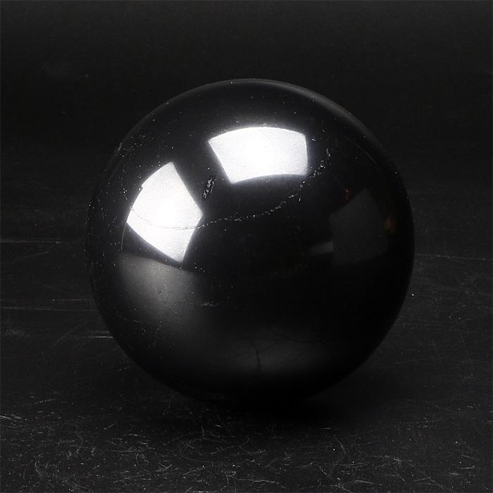 シュンガイト 丸玉 80mm （ロシア カレリア共和国産） （アソート） No.1の画像