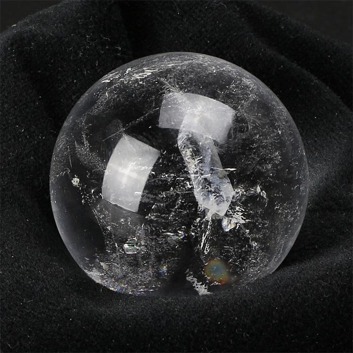 水晶 丸玉 貫入水晶 （ブラジル産） 41mm No.102_3