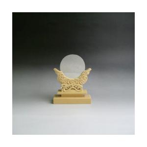 神鏡 神具 神棚 特上 鏡 + 彫り 台 2.5寸 81％以上節約 雲形 最低価格の サイズ