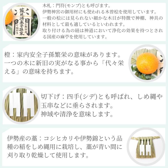 伊勢しめ縄（玄関用） 小寸 蘇民将来子孫家門 : 宮忠 - 通販 - Yahoo