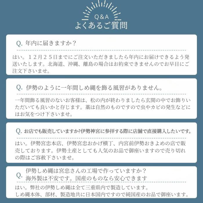 伊勢しめ縄(玄関用) ミニサイズ 蘇民将来子孫家門 : 宮忠 伊勢しめ縄(玄関用) ミニサイズ 蘇民将来子孫家門 : 宮忠