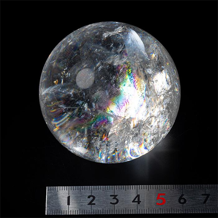 水晶 丸玉 ナチュラルレインボー水晶 （アイリスクォーツ） （ヒマラヤ