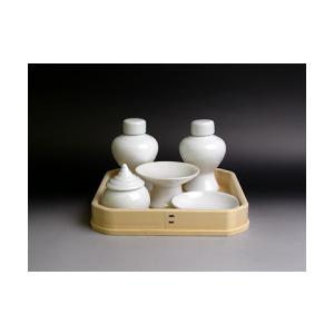 神具セット 折敷 木曽桧 6寸・土器セット 6寸 幅18cm 奥行18cm 神棚 お供え