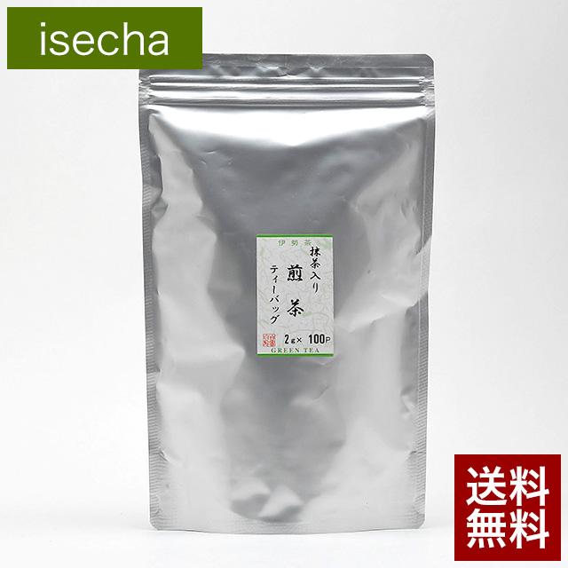 煎茶ティーバッグ（抹茶入り） 2gx100p メール便 (茶葉 お茶 水出し 日本茶 ティーパック カテキン 国産 三重県産 伊勢 丸中製茶 ） |  | 02