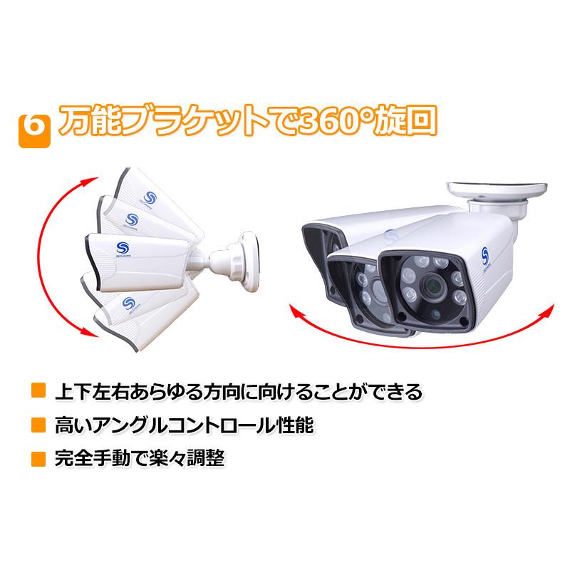 防犯カメラ セット 監視カメラ 4台 2TB HDD 家庭用 録画機 録画装置