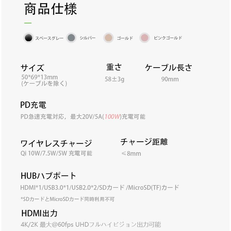 Type C ハブ Usb C Hub ワイヤレス チャージ Qi 7in1 Usb3 0 Pd 急速充電 スマホ 4k Hdmi出力 高画質 高速 マルチ 変換 Macbook Iphone Galaxy Huawei Hc 1901 アイセキュホーム 通販 Yahoo ショッピング