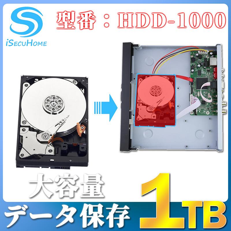 iSecuHome 防犯レコーダー記録用 HDDハードディスク 1TB｜isecuhome
