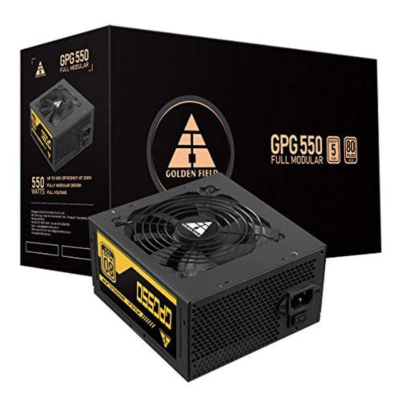 GOLDEN FIELD GPG 550W PC電源ユニット 80PLUS GOLD認証 フルモジュラー 高効率高耐久 ATX電源ユニット