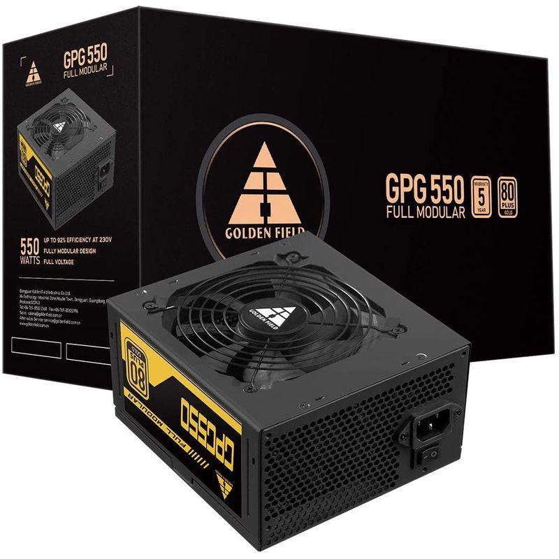GOLDEN FIELD GPG 550W PC電源ユニット 80PLUS GOLD認証 フルモジュラー 高効率高耐久 ATX電源ユニット PLUS FIELD GPG 550W PC電源ユニット 80PLUS GOLD認証 フルモジュラー 高効率高耐久 ATX電源ユニット