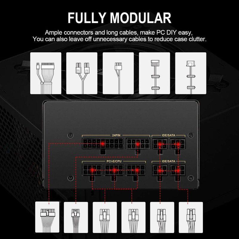 GOLDEN FIELD GPG 550W PC電源ユニット 80PLUS GOLD認証 フルモジュラー 高効率高耐久 ATX電源ユニット PLUS FIELD GPG 550W PC電源ユニット 80PLUS GOLD認証 フルモジュラー 高効率高耐久 ATX電源ユニット