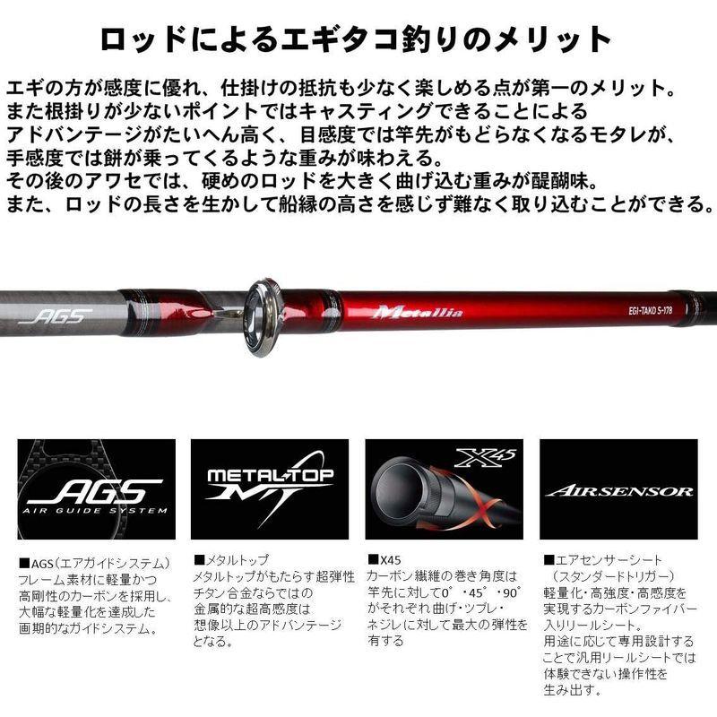 ダイワ(DAIWA) 船竿 メタリア エギタコ 170 釣り竿 DAIWA 船竿 メタリア エギタコ 釣り竿