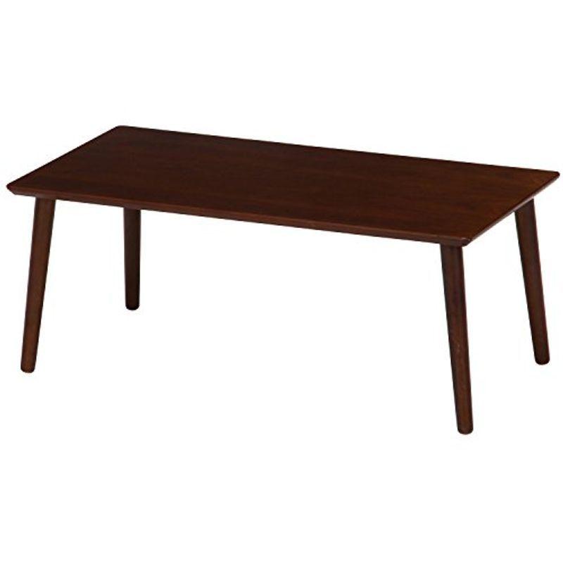 不二貿易 ローテーブル 幅80cm ブラウン 簡単組み立て 10864