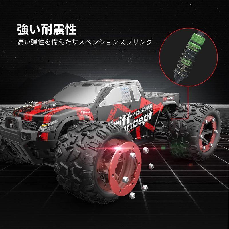 DEERC ラジコンカー オフロード 4WD こども向け 大人向け ブラシレスモーター 60km/h 四輪駆動 高速 1/18RCカー シェ ラジコンカー オフロード 4WD こども向け 大人向け ブラシレスモーター 60km/h 四輪駆動 高速 1/18RCカー シェ