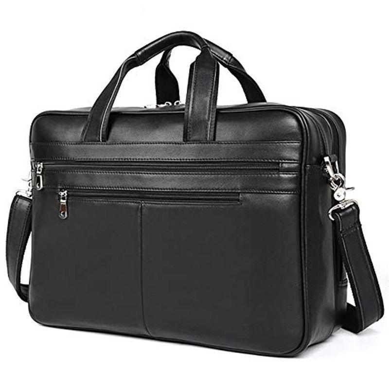 Ariga ビジネスバッグ メンズ 本革 牛革 2way A4対応 自立 大容量 ブリーフケース レザー 通勤 出張 就活 ブラック