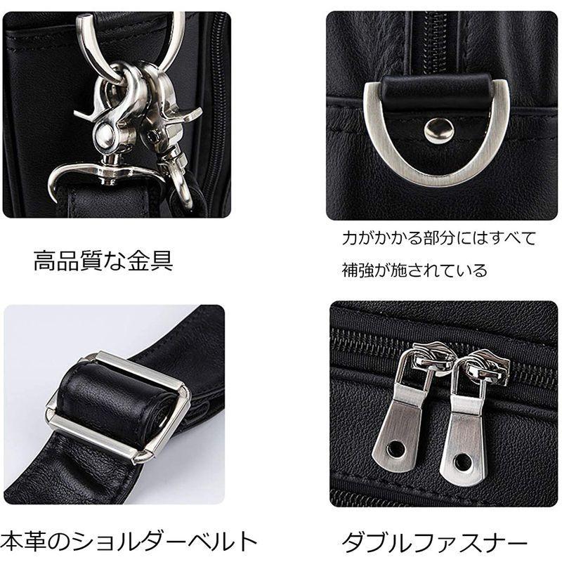 ⭐公式品⭐ Ariga ビジネスバッグ メンズ 本革 牛革 2way A4対応 自立 大容量 ブリーフケース レザー 通勤 出張 就活 ブラック 【2423681211】(12459円)