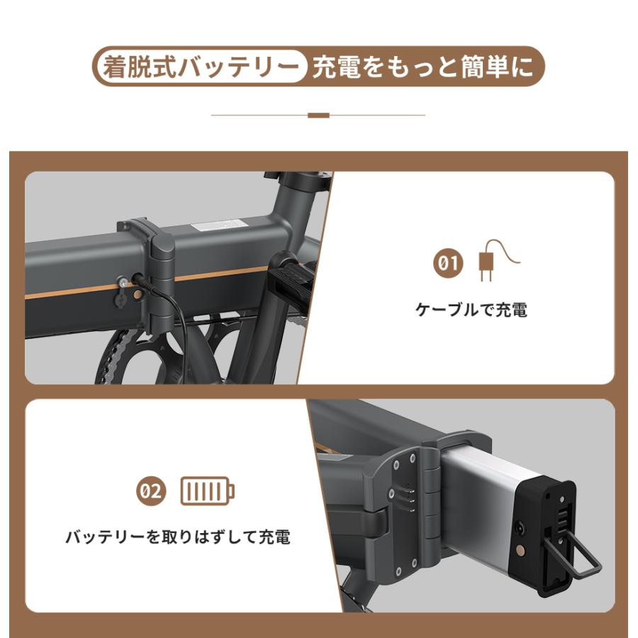 電動自転車 14インチ AiDDE 電動アシスト自転車 折りたたみ アシストレベル5段 公道走行可 走行距離80km｜isei-store｜12