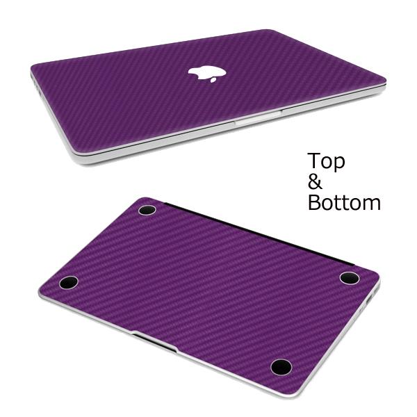MacBook  12インチ カーボン調プレミアムスキンシール【トップ＆ボトム】【カーボンパープル】 | MacBook