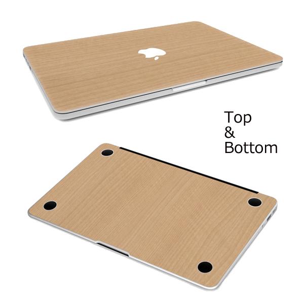 MacBook Air(2012-2017) 13インチ メタル調プレミアムスキンシール【トップ＆ボトム】【メープル】 | MacBook Air