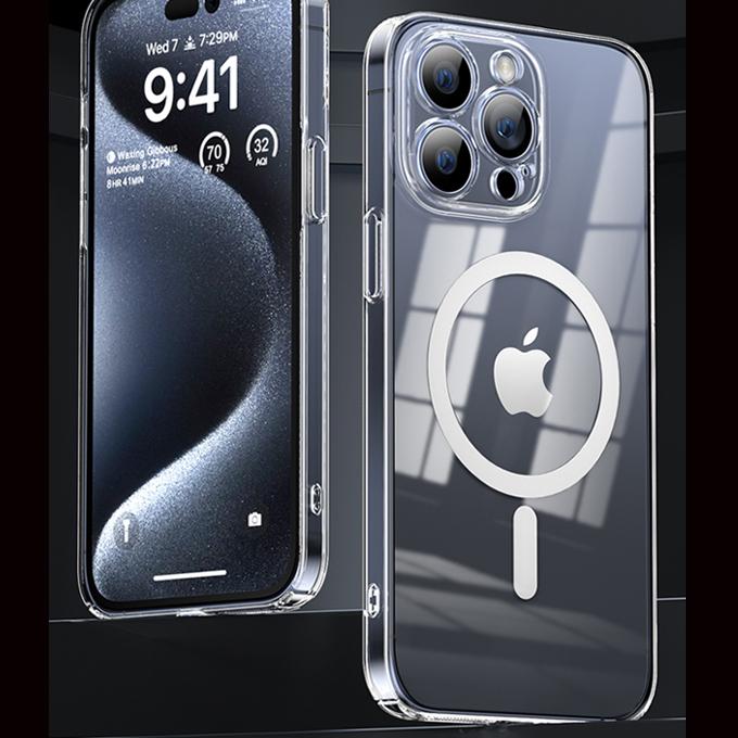 【memumi】【iPhone15/15 Plus】【iPhone15 Pro/15 Pro Max】MagSafe対応クリスタルクリアケース【指紋防止】【カメラ保護】黄変しにくい | iPhone | 06