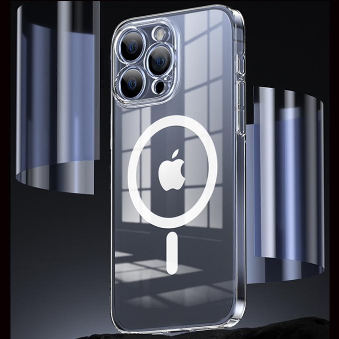 【memumi】【iPhone15/15 Plus】【iPhone15 Pro/15 Pro Max】MagSafe対応クリスタルクリアケース【指紋防止】【カメラ保護】黄変しにくい | iPhone | 07