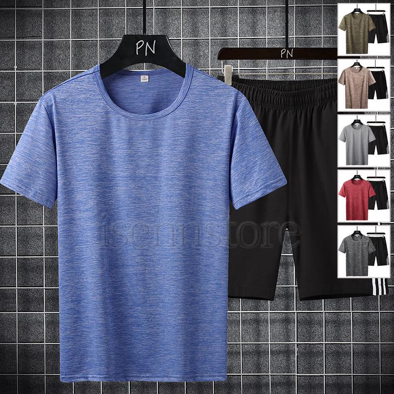 セットアップ メンズ 夏 半袖 大きいサイズ スポーツウエア 上下セット 吸汗速乾 半袖tシャツ 短パン ジム トレーニングウェア ランニングウェア マラソン 最高