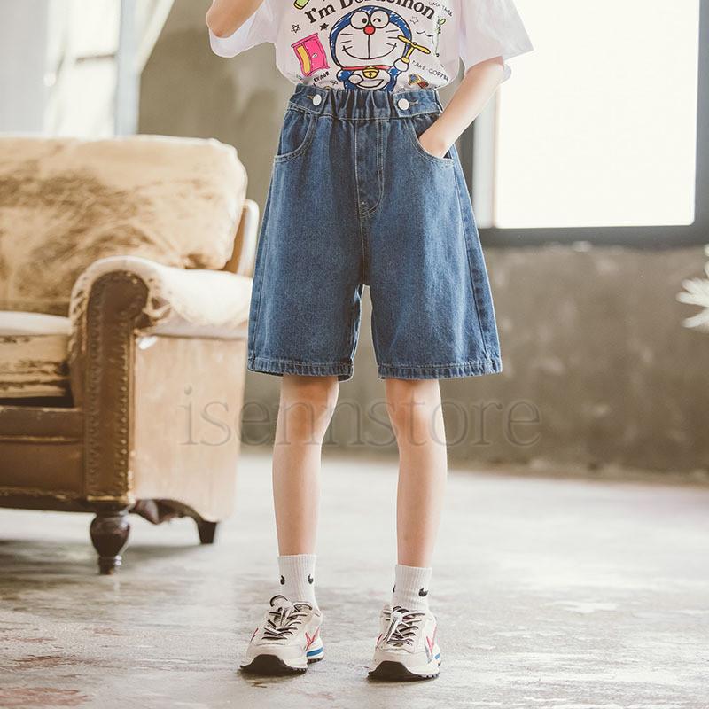 子供服 デニム ハーフパンツ ジュニア キッズ 女の子 可愛い ジーンズ 