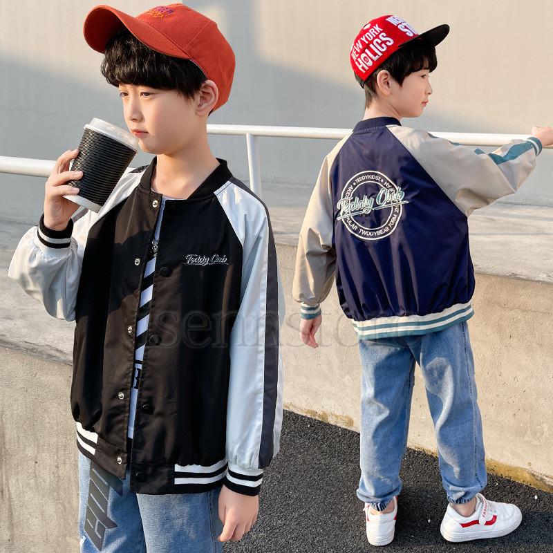 子供服 ジャケット 男の子 ブルゾン 長袖 ジャンパー 刺繍 スタジャン カッコイイ 春秋 野球ジャケット キッズ ジュニア 1cm 160cm カジュアル 通学 2133 159 イセンストア 通販 Yahoo ショッピング