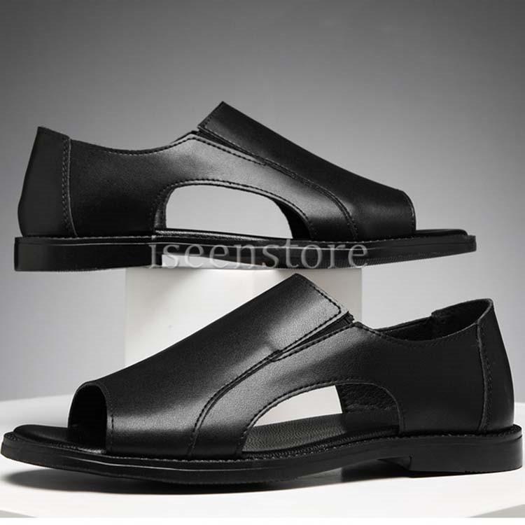 夏サンダル メンズ カジュアル グラディエーターサンダル 本革 レザー