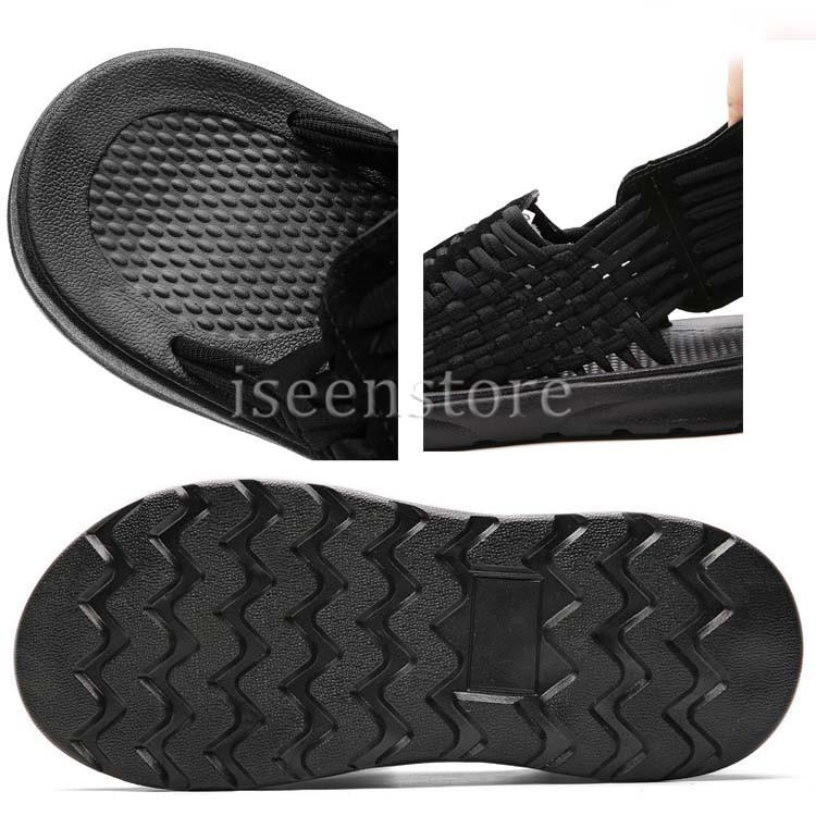 スポーツサンダル メンズ サンダル 編み込み スリッポン 通気 靴