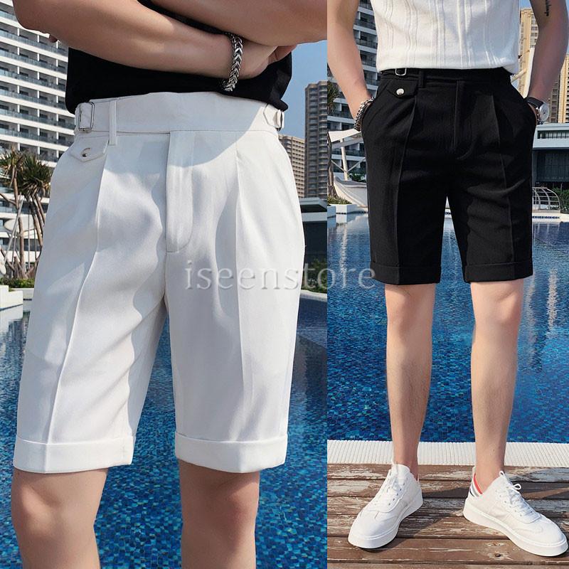 新作 ハーフパンツ スラックス メンズ 夏用 クールビズ 洗える ビジネス ショートパンツ 半ズボン 5分丈 スリム 韓国ファッション ゴルフ カジュアル チノパン 2133 1840 イセンストア 通販 Yahoo ショッピング