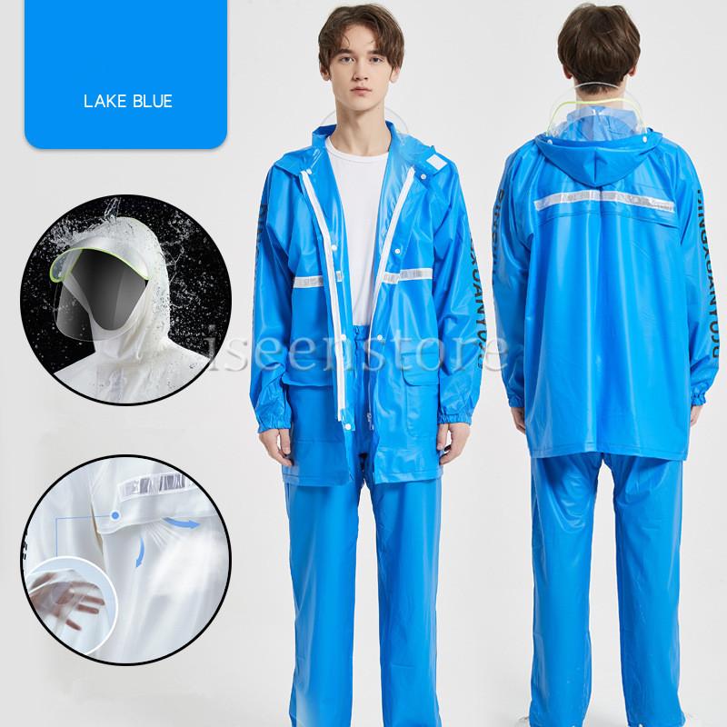 レインウェア メンズ 上下セット 迷彩柄 カッパ 雨合羽 雨具 バイク