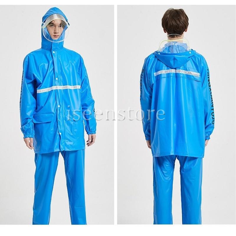 レインウェア メンズ 上下セット 迷彩柄 カッパ 雨合羽 雨具 バイク