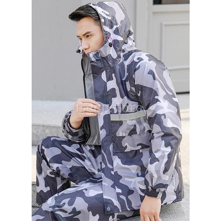 レインウェア メンズ 上下セット 迷彩柄 カッパ 雨合羽 雨具 レインウェア メンズ 上下セット 迷彩柄 カッパ 雨合羽 雨具