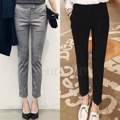 春夏 OL 通勤 パンツ ロング ボトムス レディース スーツパンツ 無地
