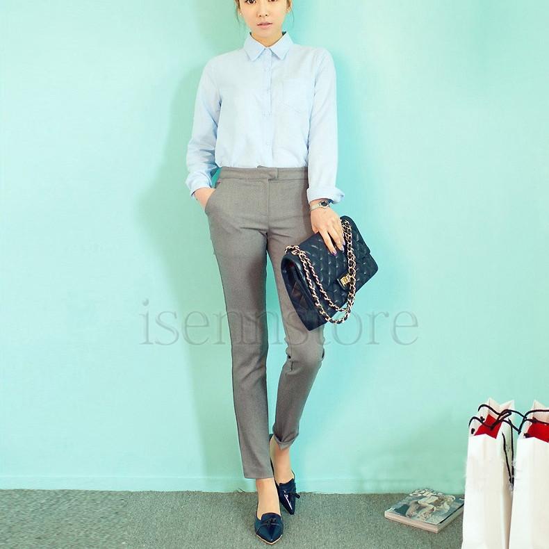 春夏 OL 通勤 パンツ ロング ボトムス レディース スーツパンツ 無地