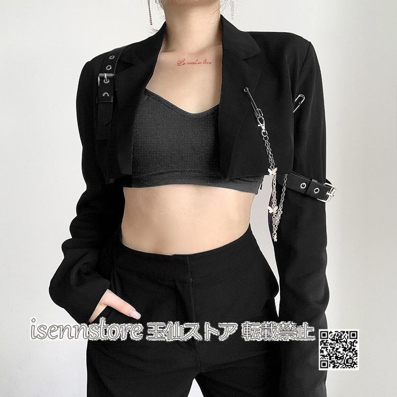 ジャケット ショート丈 長袖 ブレザー へそ出し レディース ショート丈 トップス 春 夏 秋物 テーラードジャケット アウター セクシー パンク イベント ダンス 2133 2147 イセンストア 通販 Yahoo ショッピング