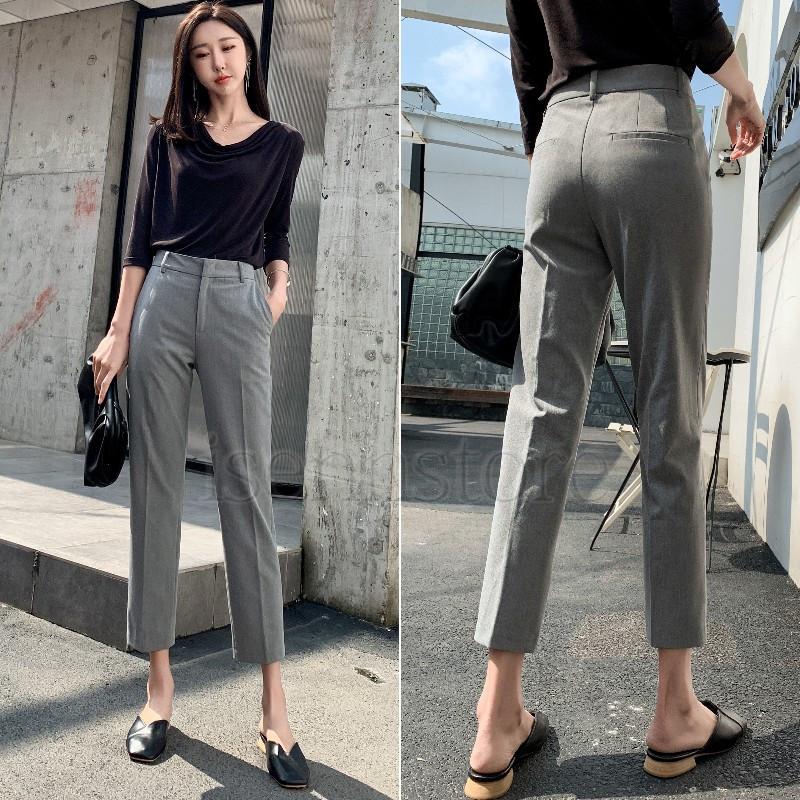 テーパードパンツ 美脚 パンツ スラックス レディース ボトムス きれいめ オフィス 通勤 無地 9分丈 サルエルパンツ オフィス リクルート 就活 着痩せ 春夏 2133 230 イセンストア 通販 Yahoo ショッピング