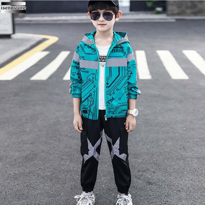 子供服 男の子 おしゃれ 長袖 ウインドブレーカー ロングパンツ フード付き スポーツウェア ジャージ 上下セット 春秋服 カジュアル キッズ ジュニア通学 運動着 2133 3265 イセンストア 通販 Yahoo ショッピング