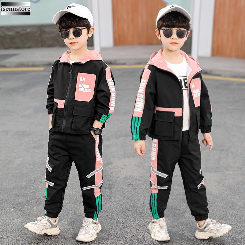 子供服 男の子 上下 長袖 春秋 秋着 ジュニア 2点セット 子供服 デニムジャケット アウター 長ズボン 運動着 可愛い おしゃれ 新品 正規品直輸入