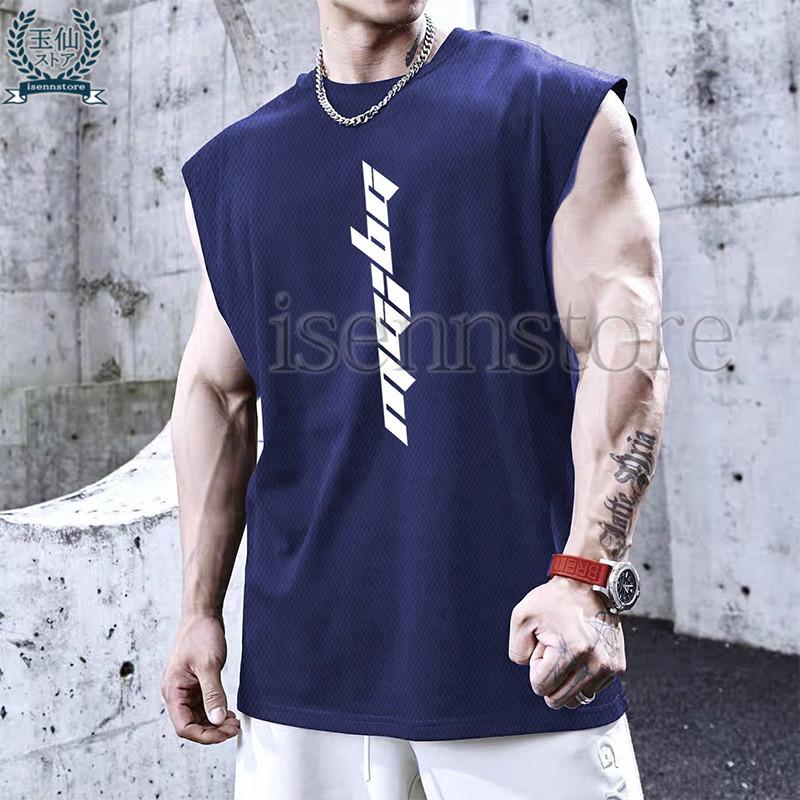 タンクトップ メンズ Tシャツ ノースリーブ トレーニングウェア
