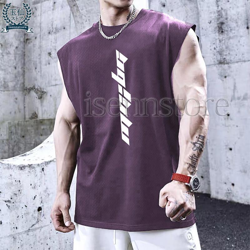 タンクトップ メンズ Tシャツ ノースリーブ トレーニングウェア 