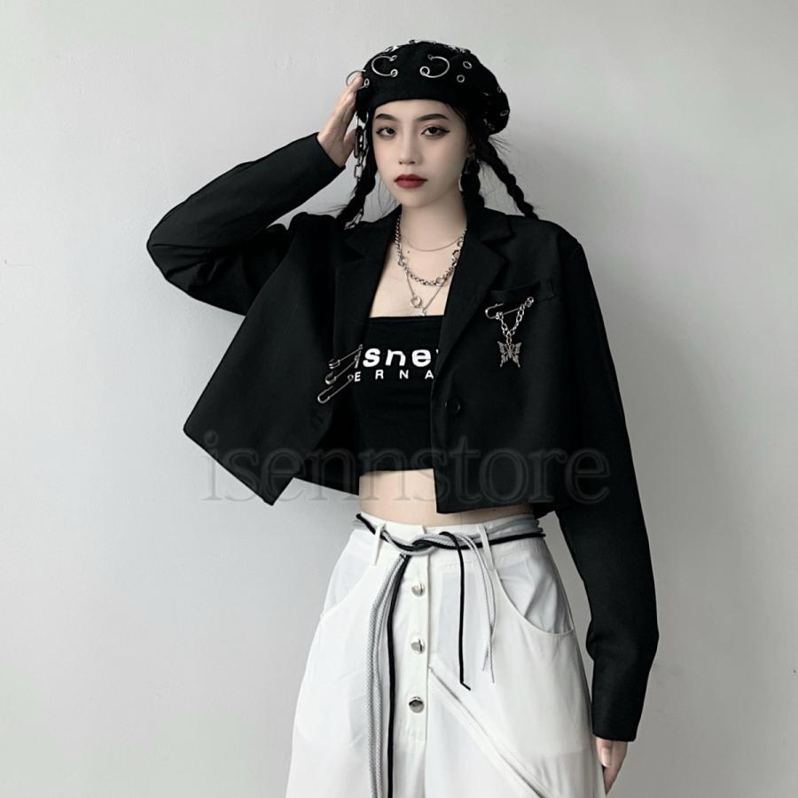 ジャケット 長袖 ショート丈 ブレザー レディース テーラード